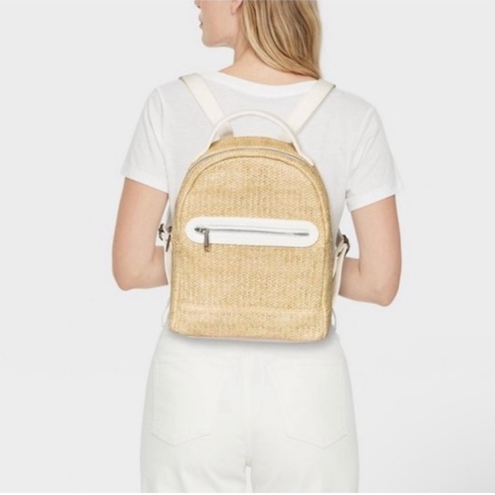 Wild Fable Woven Straw Backpack